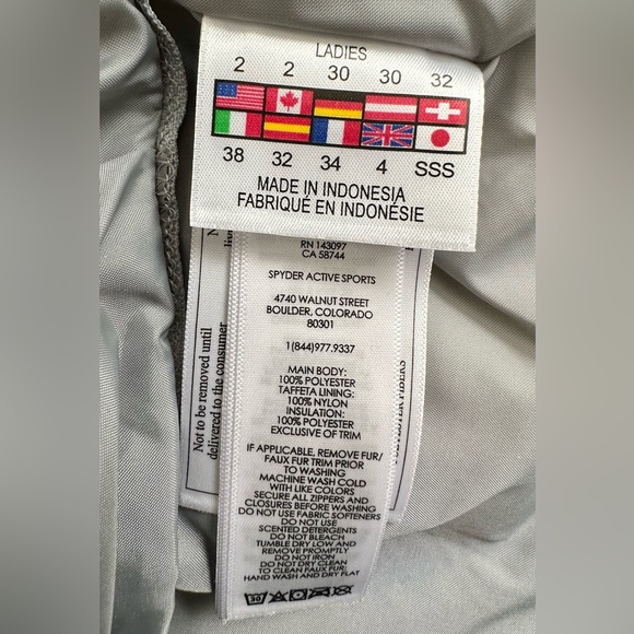 NWTs Spyder Fleur Synthetic Down Gore-Windstopper Ski Jacket. Women’s Sz. 2 - Picture 7 of 16